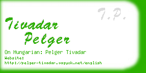 tivadar pelger business card